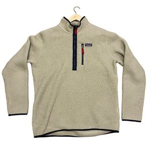 Vintage Patagonia Cream Quarter-zip Sherpa Fleece
